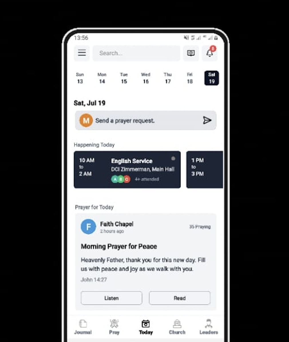 Prayer journal on phone